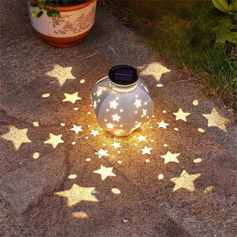 Garden Lighting Decor - Garten-Sternprojektor-Lampe Hängende Solarleuchten für Außen Hängende