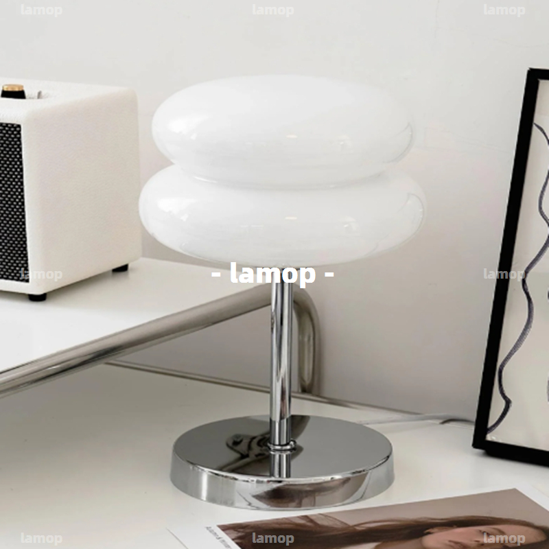 Lighting Decor - Bauhaus Cream-Globe Tischlampe, Mid-Century Minimalistisch, INS-Stil,
