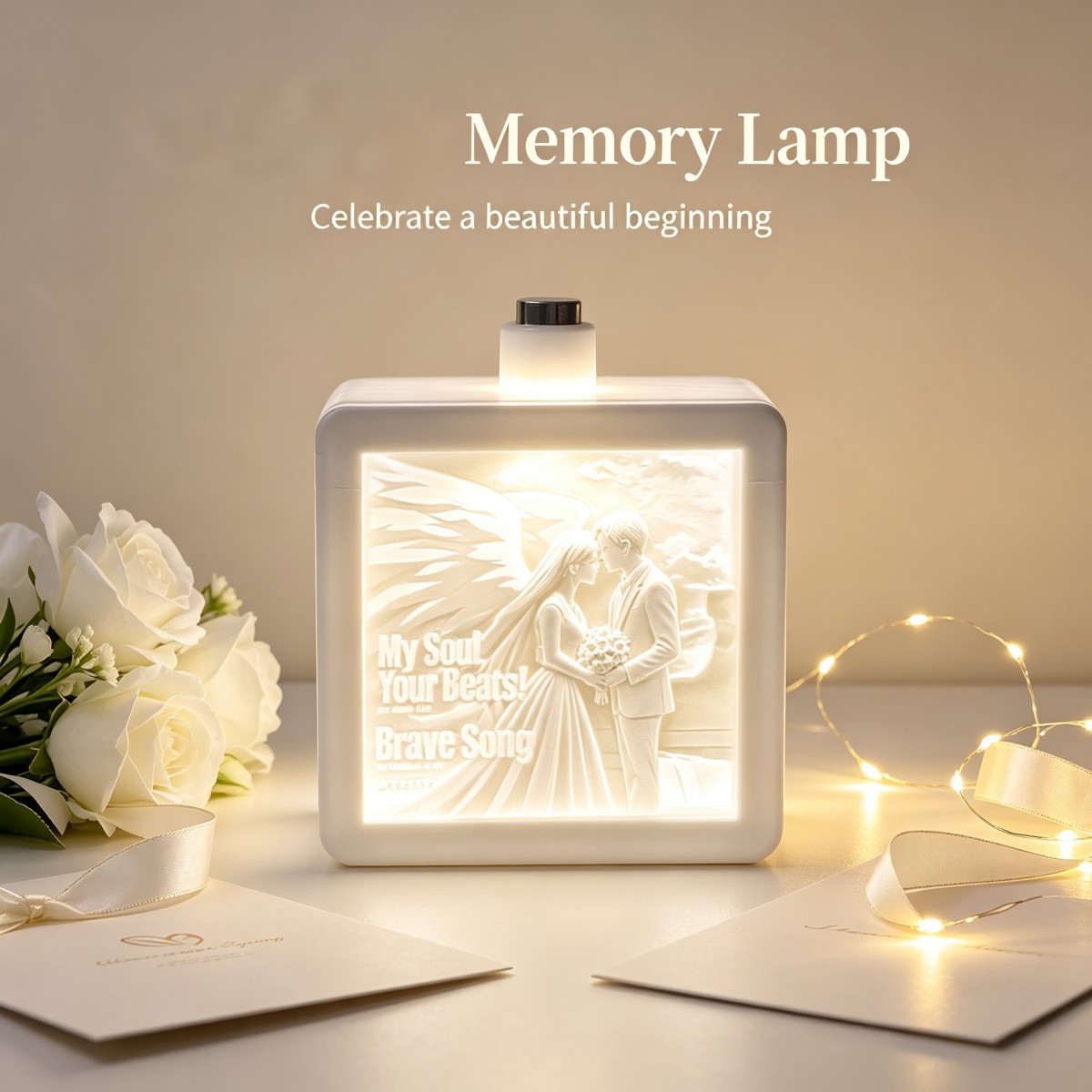 Lighting Decoration For Wedding - Personalisiertes 3D-gedrucktes, individuelles Foto-Relief-LED-Nachtlicht, Hochzeitsjubiläumsgeschenk, Tischdekoration