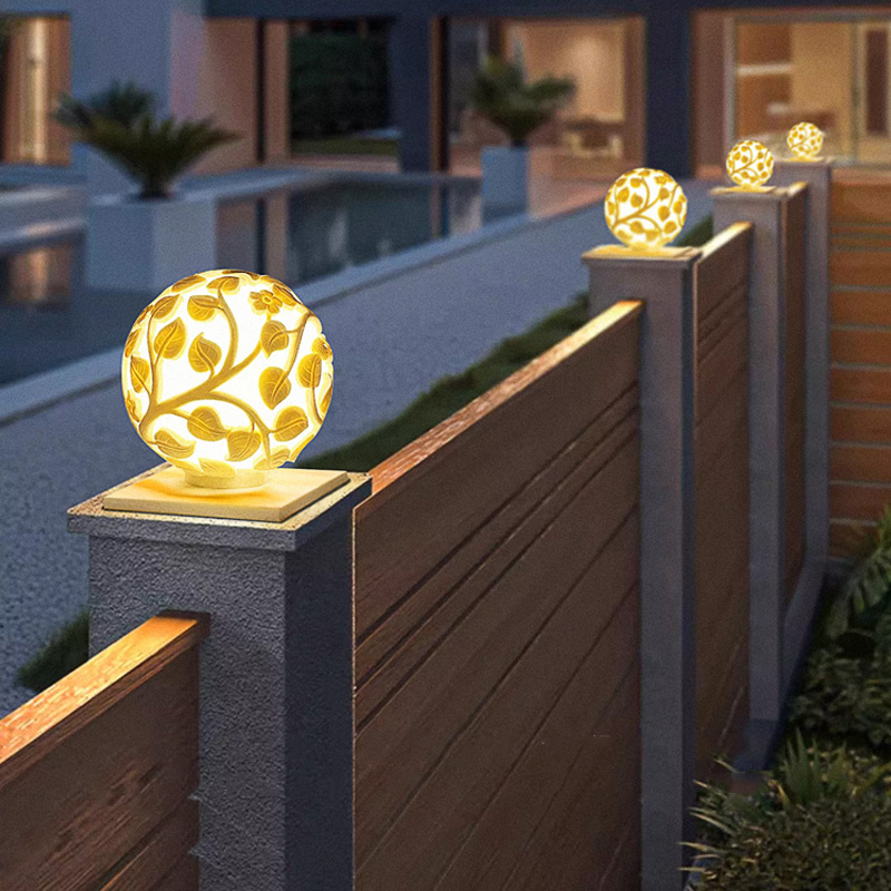 Garden Lighting Decor - Säulenleuchten für den Außenbereich, Solar-LED-Säulenleuchten, nicht-solarbetriebene