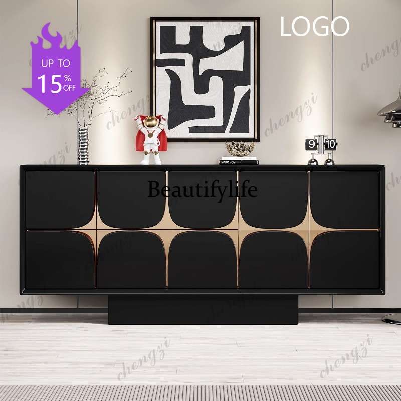 Lighting Decor - D1089 Italienischer leichter Luxus-Türschrank, moderner minimalistischer