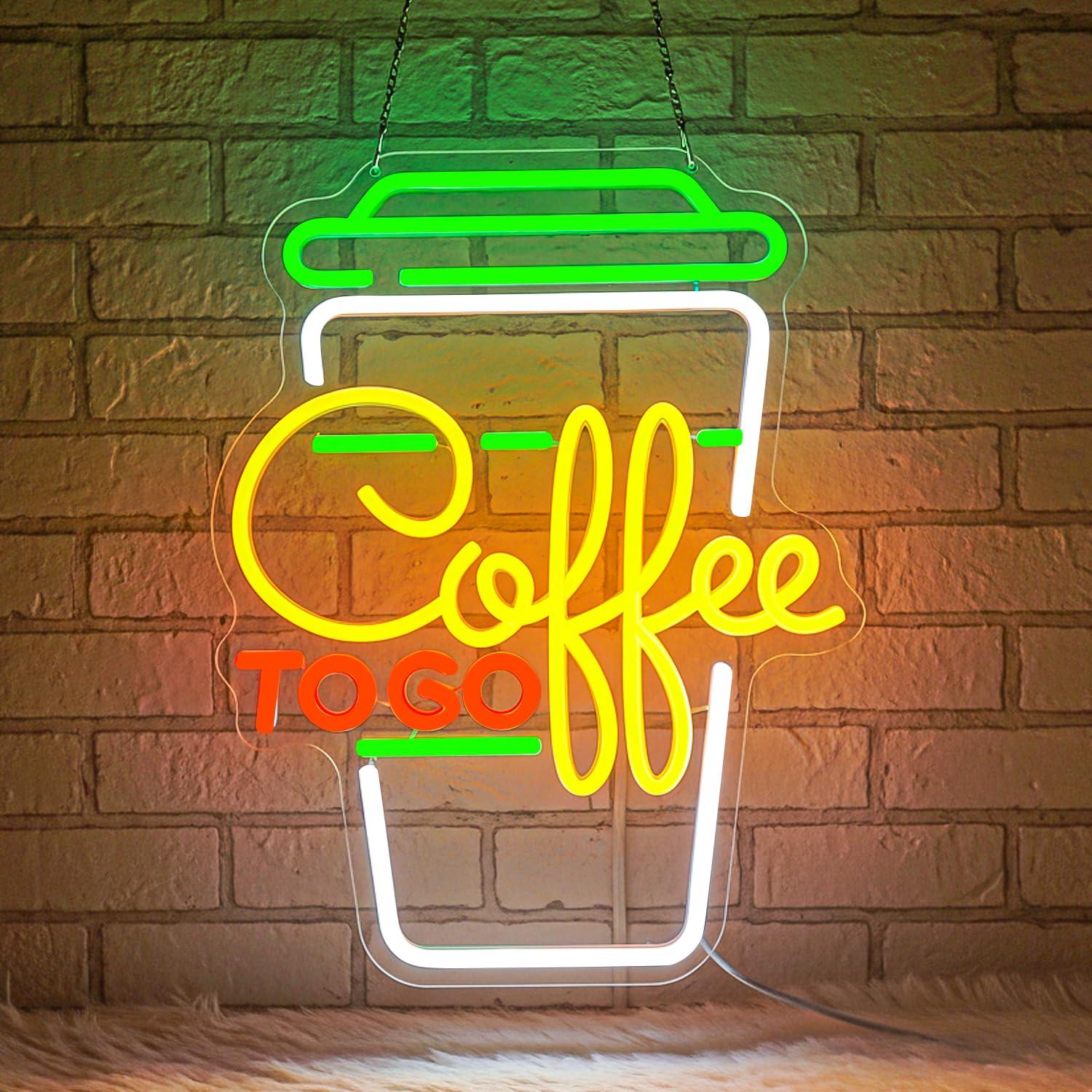 Kitchen Decor Lighting - Kaffee-Neonschild USB Dimmbare LED-Leuchten für Kaffee-Station,