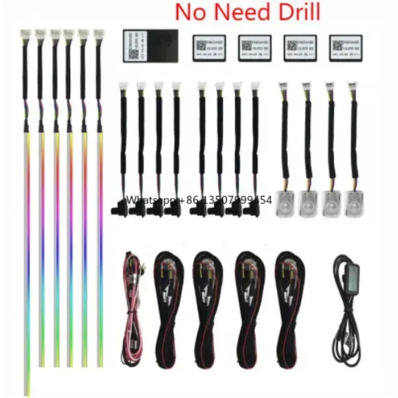 Lighting Decor - A80 64-Farben LED Ambientebeleuchtung Acrylstreifen 18-in-1