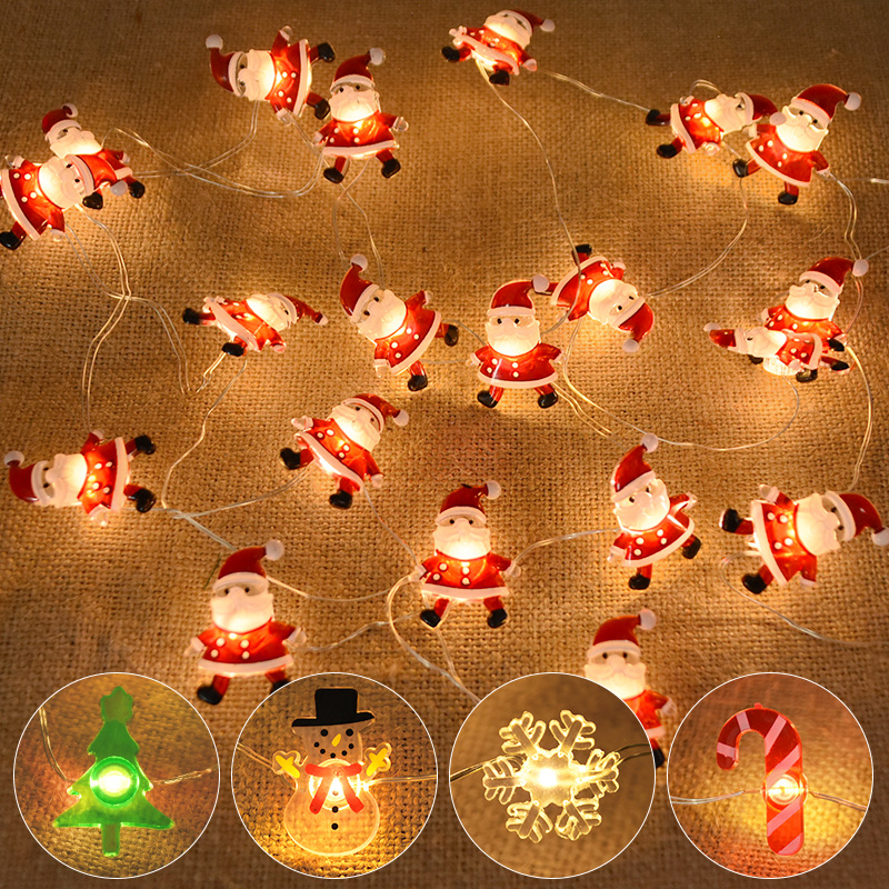 Home Decor Lighting Tree - 2M 20LED Santa Claus Schneeflocke LED
