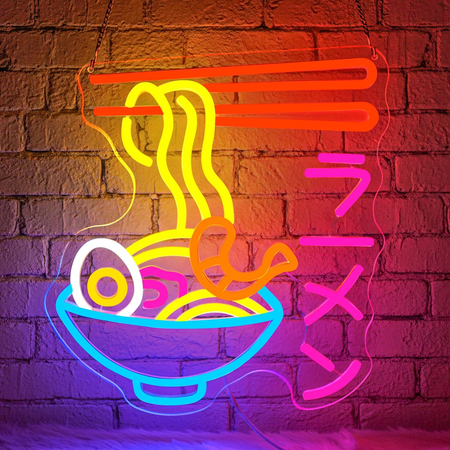 Kitchen Decor Lighting - Ramen Neonschild Japanische Nudelschüssel LED-Neonlicht mit