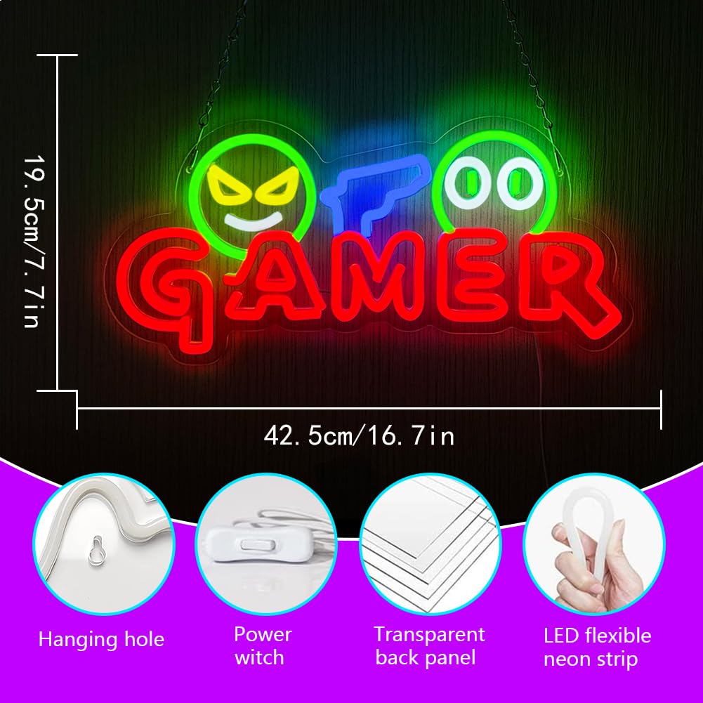 Gamer Neon-Schild LED-Wandleuc – Lighting Decoration For Wedding Bewertung und Preis
