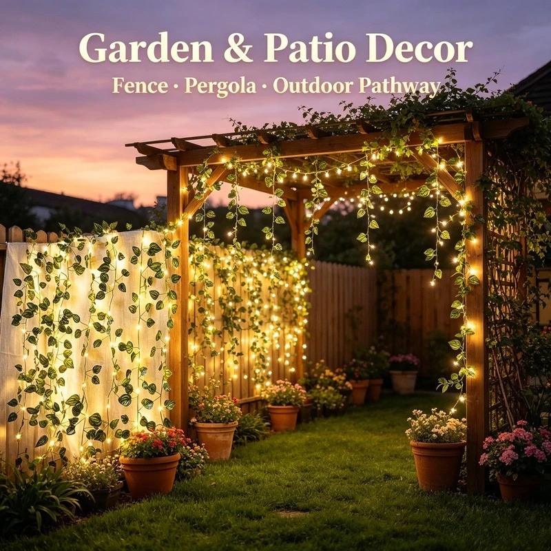 2M Künstliche Blätter-LED-Lich – Garden Lighting Decor Bewertung und Preis