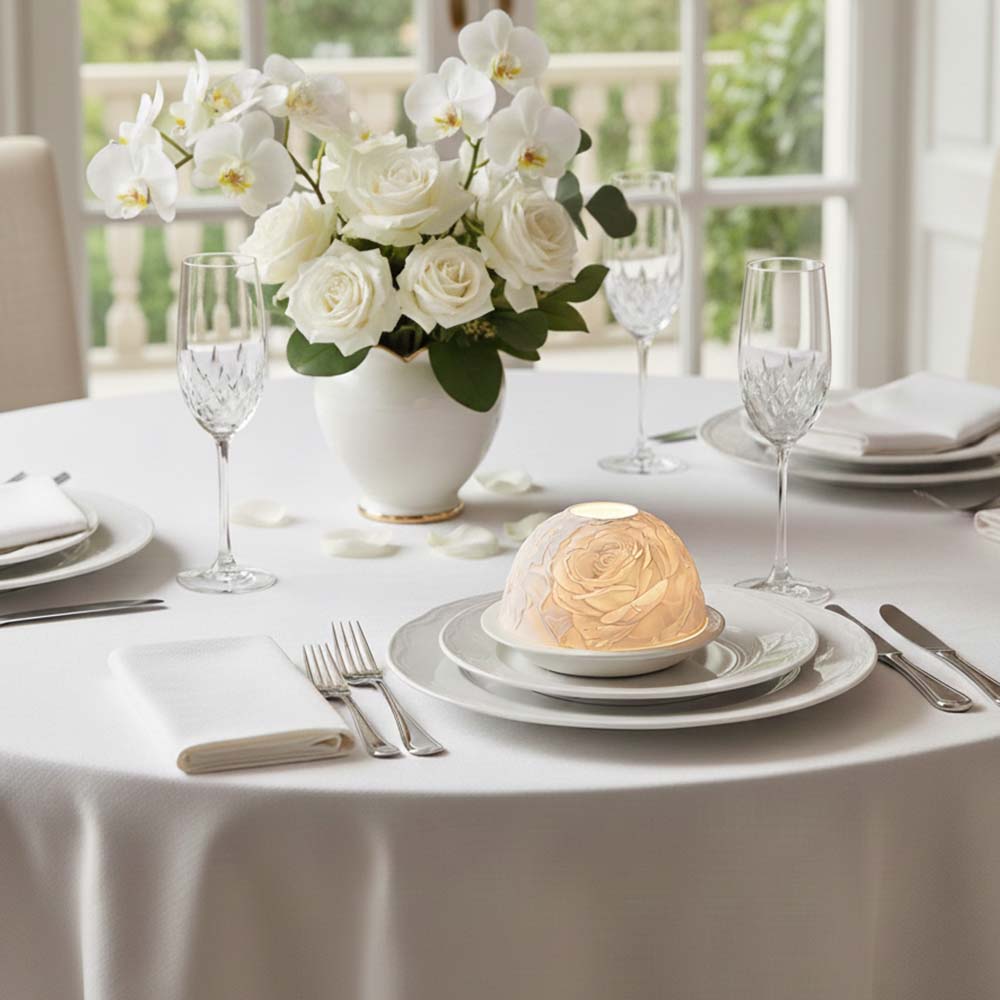 Eleganter Rosenporzellan-Kerze – Lighting Decoration For Wedding Bewertung und Preis