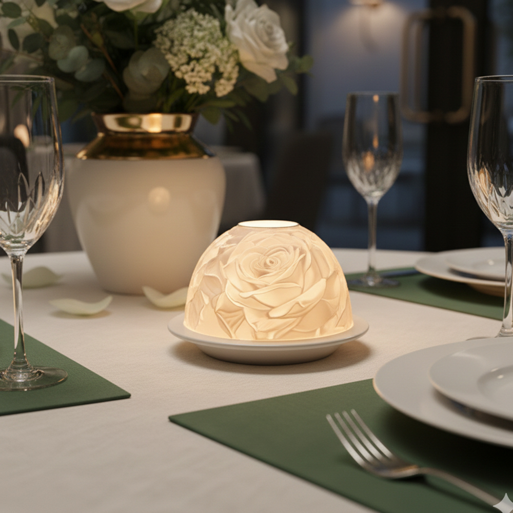 Eleganter Rosenporzellan-Kerze – Lighting Decoration For Wedding Bewertung und Preis