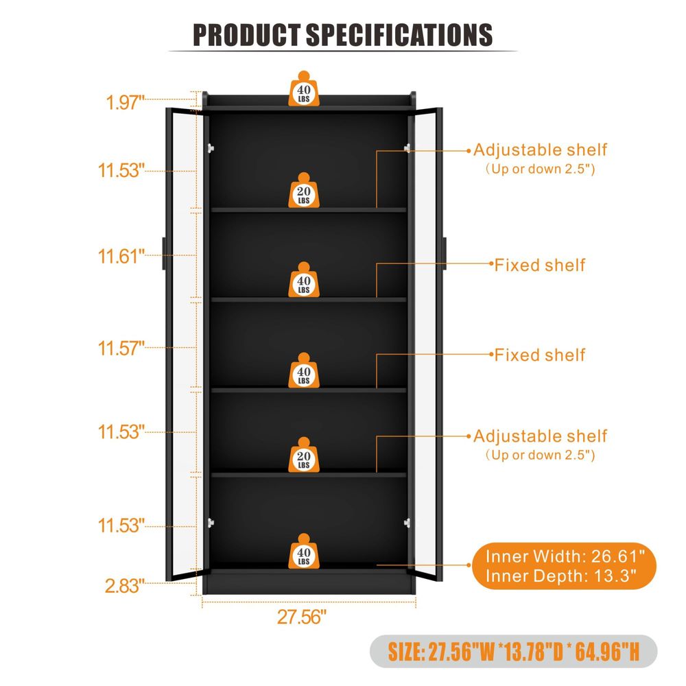 Vitrine mit verstellbaren Rega – Lighting & Home Decor Studio Bewertung und Preis