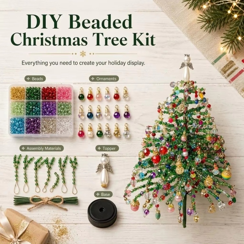 DIY Perlen-Weihnachtsbaum-Set  – Home Decor Lighting Tree Bewertung und Preis