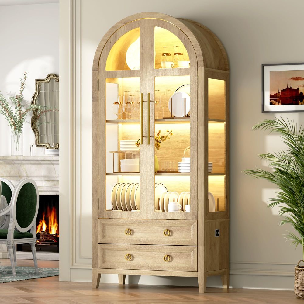 71-Zoll-Bogenvitrine mit Glast – Lighting & Home Decor Studio Bewertung und Preis