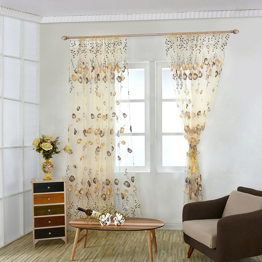 100x200cm Tulpen-Voile-Vorhäng – Kitchen Decor Lighting Bewertung und Preis