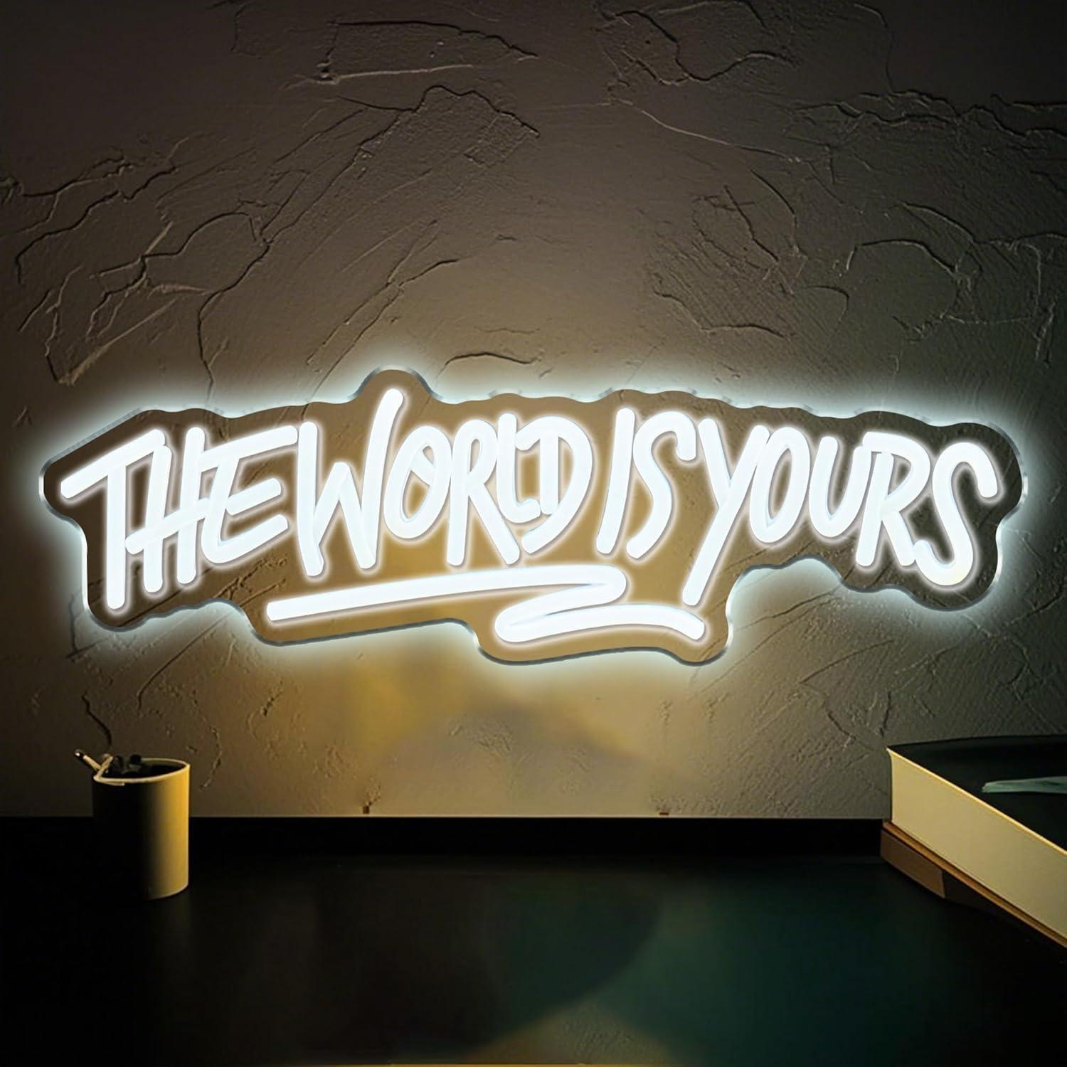 „The World is Yours“ Neonschil – Lighting Decoration For Wedding Bewertung und Preis