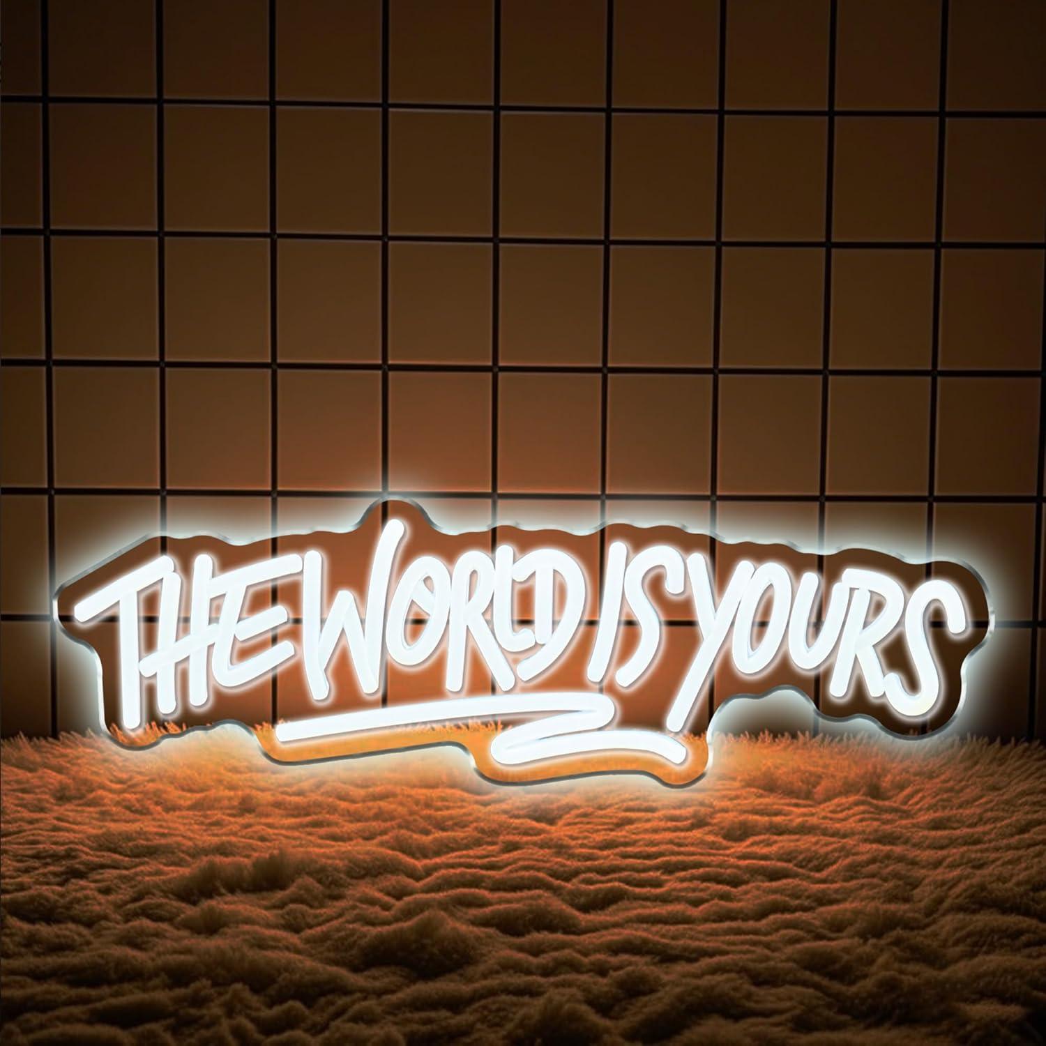 „The World is Yours“ Neonschil – Lighting Decoration For Wedding Bewertung und Preis