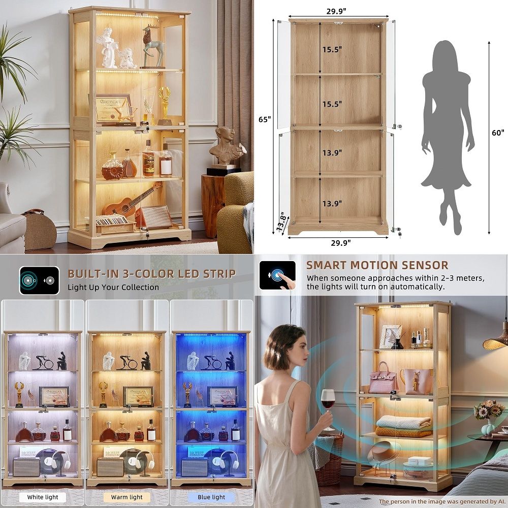 Bauernhaus-Vitrine aus Glas mi – Lighting & Home Decor Studio Bewertung und Preis