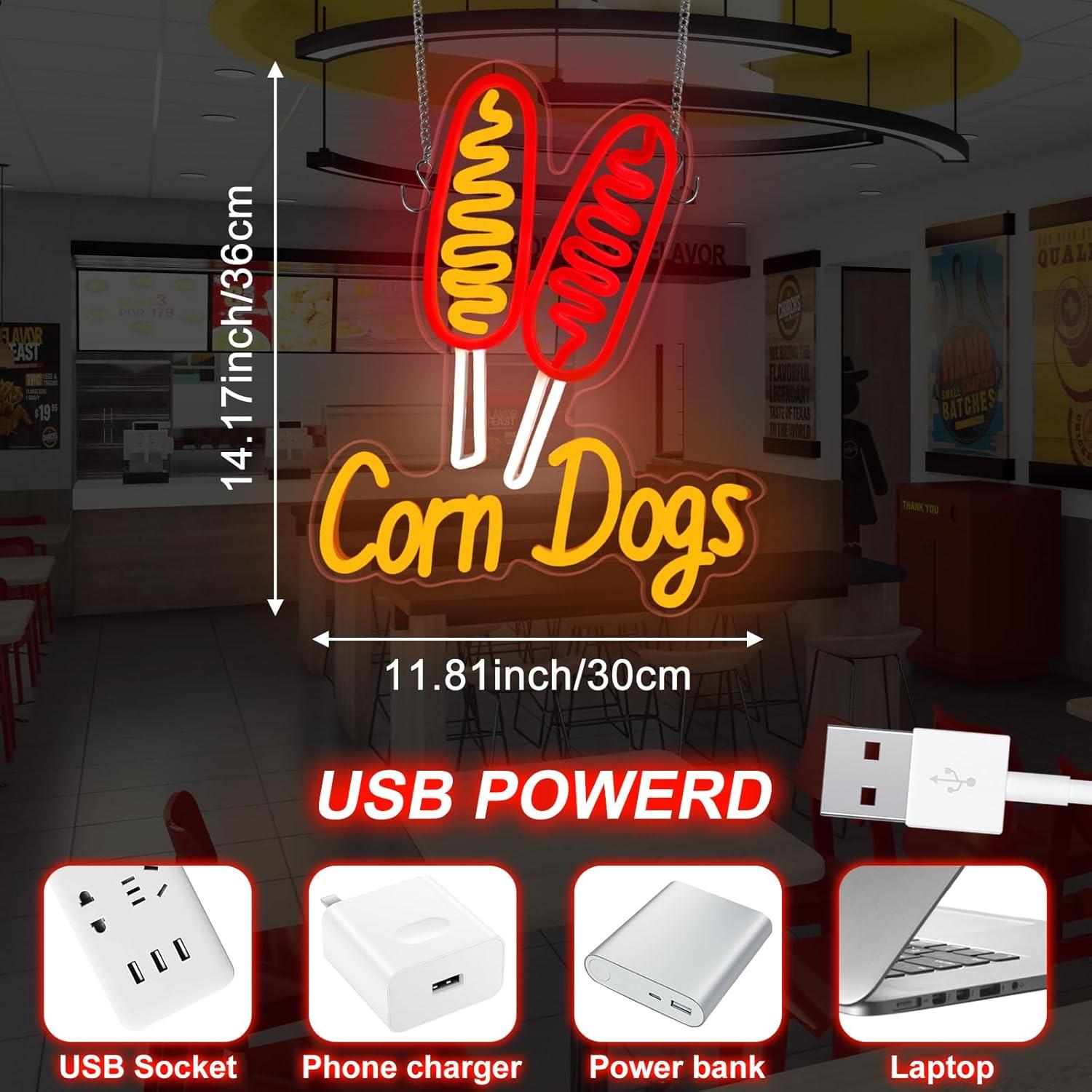 Corn Dog Neon-Schild Snack USB – Lighting Decoration For Wedding Bewertung und Preis